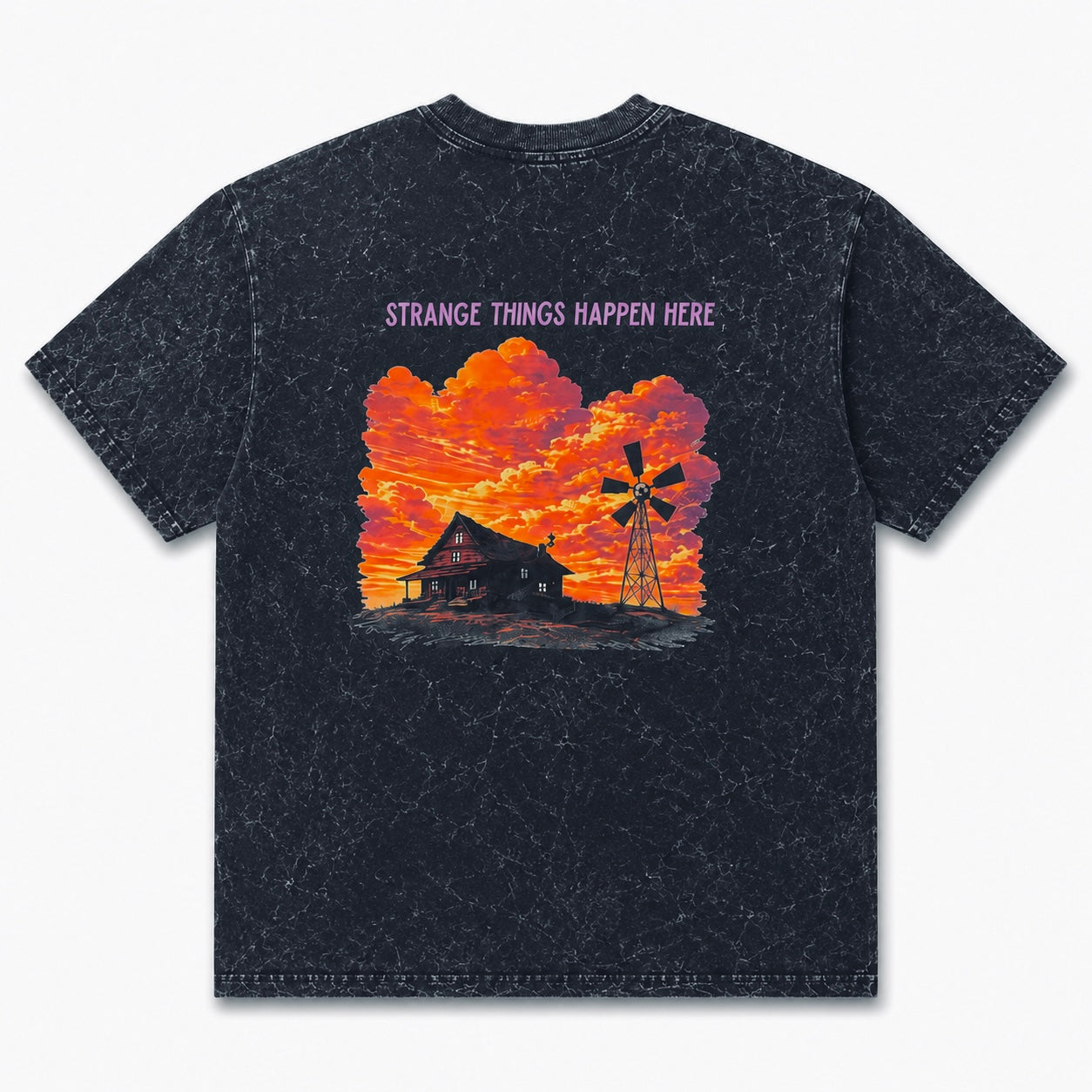 Strange Things - Oversize Acid wash Tee