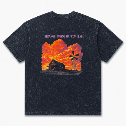 Strange Things - Oversize Acid wash Tee