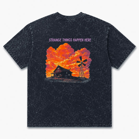 Strange Things - Oversize Acid wash Tee