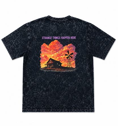 Strange Things - Oversize Acid wash Tee